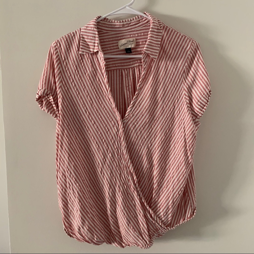 Snap front blouse